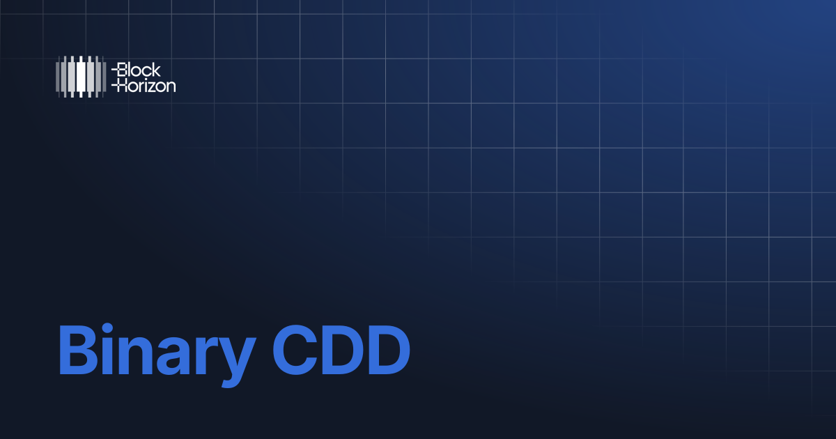 Binary CDD | www.blockhorizon.io